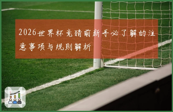 2026世界杯竞猜前新手必了解的注意事项与规则解析