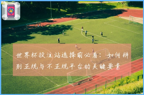 世界杯投注站选择前必看：如何辨别正规与不正规平台的关键要素